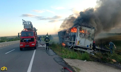 Yanan TIR’ın şoförü 3 promil alkollü çıktı