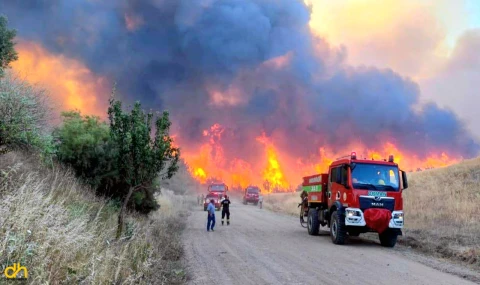 Alevlerin yaklaştığı mahalle boşaltılıyor