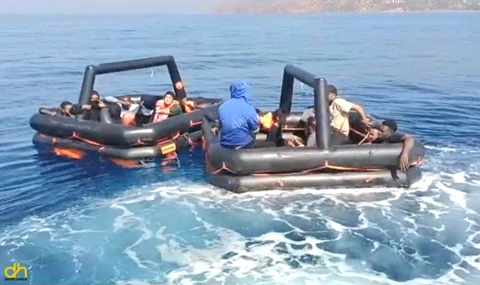 Çanakkale’de, Yunan unsurlarının geri ittiği 19 kaçak göçmen kurtarıldı