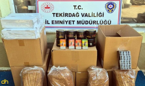 Kaçak tütün ürünleri ele geçirildi, 2 kişi gözaltına alındı