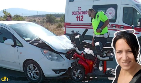 Otomobilin çarptığı elektrikli bisikletteki kadın hayatını kaybetti