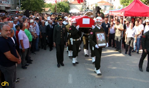 Şehit Üsteğmen Tuğrul Özsu, Edirne’de son yolculuğuna uğurlandı