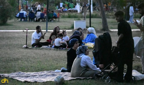 Çorlu’da vatandaşlar deprem sonrası parklara akın etti