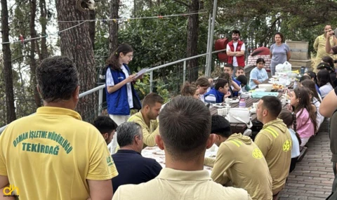 Tekirdağ’da, öğrencilerden orman işçilerine mektuplu teşekkür