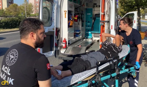 Yaya geçidinde otomobilin çarptığı bisikletli çocuk yaralandı
