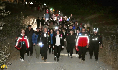 Avrupa Hareketlilik Haftası’nda gece doğa yürüyüşü düzenlendi