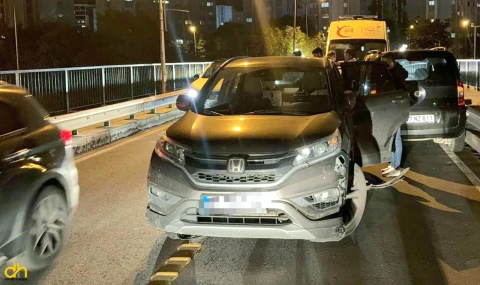 3.51 promil alkollü sürücü, karşı şeritteki otomobile çarptı