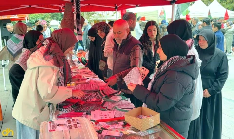 Çorlu’da Gazze için yardım kermesi düzenlendi