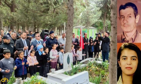 Şehit Neşe öğretmen ile babası mezarları başında anıldı