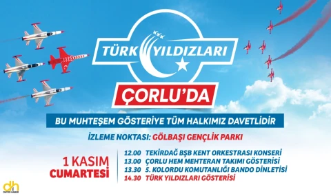 Türk Yıldızları, kurtuluşunun 103. yılında Çorlu semalarında uçacak