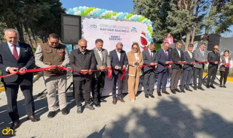 Yenilenip kapasitesi arttırılan Çorlu Belediyesi Hayvan Bakımevi, hizmete açıldı