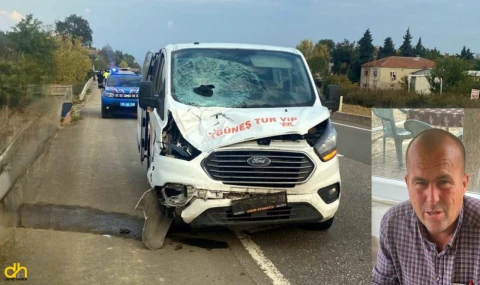 Yol kenarında yürürken minibüsün çarptığı yaya öldü