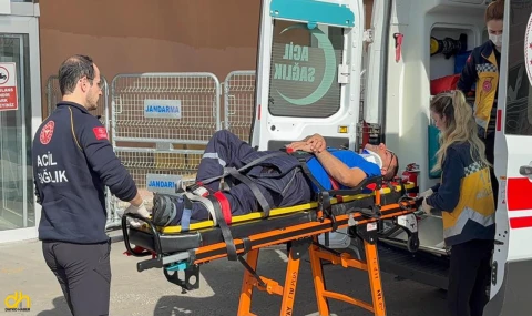 Yüksekten düşen 2 işçi yaralandı