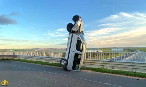 Kazayı görenler şaştı kaldı!