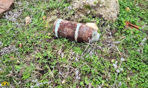 Köy merasında bulunan top mermisi imha edildi