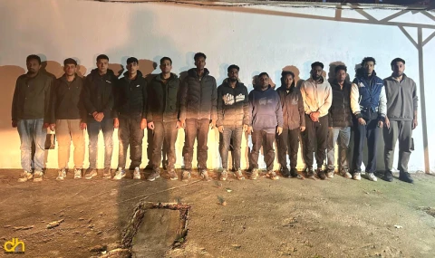 Sınırı geçmeye çalışan 13 kaçak göçmen yakalandı