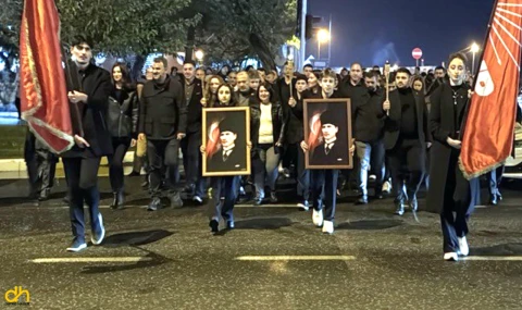 Ulu Önder Mustafa Kemal ATATÜRK için sessiz yürüyüş düzenlendi