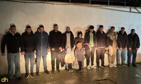13 kaçak göçmen yakalandı