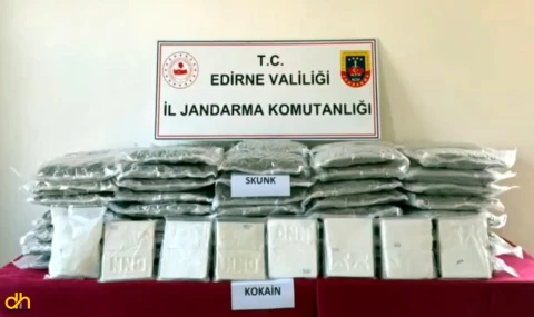 97 kilo skunk ve 9 kilo kokain ele geçirildi