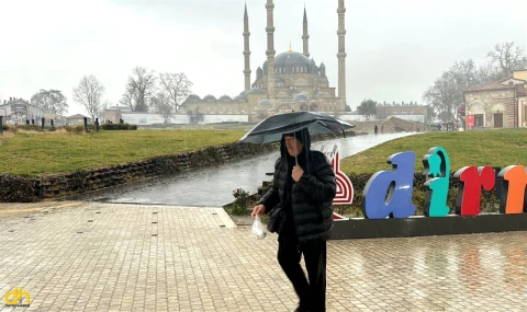 Edirne’de sağanak etkili oluyor
