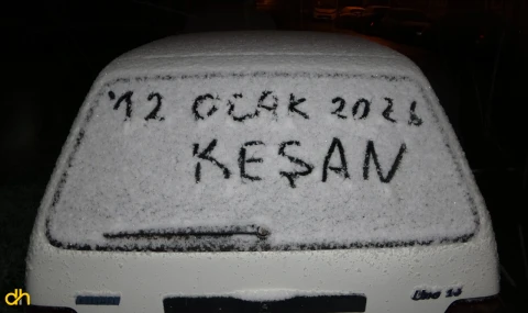 Keşan’da kar yağışı etkili oldu