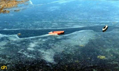 Sıcaklık eksi 8 dereceye düştü, Tunca Nehri ve gölet buz tuttu