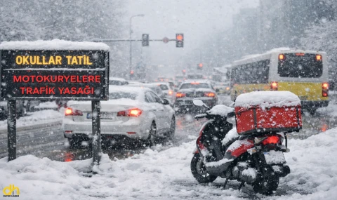 Tekirdağ’da okullar tatil, motokuryelerin trafiğe çıkışı ise yasak!