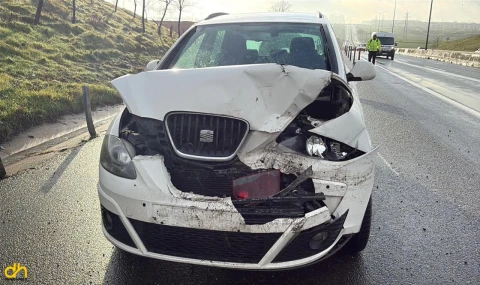 Çevre yolunda 4 aracın karıştığı zincirleme kaza meydana geldi