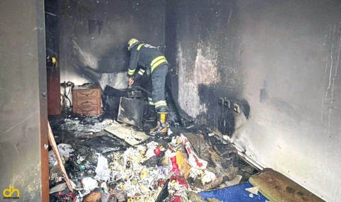 Ev yangını büyümeden söndürüldü