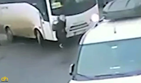 Midibüsün çarptığı kadın yaralandı