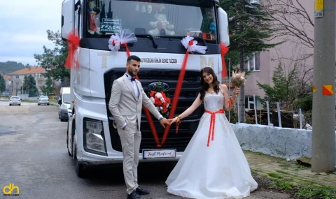 TIR, gelin arabası oldu