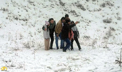 Ganos Dağı’nda kar kalınlığı 10 santimetreye ulaştı