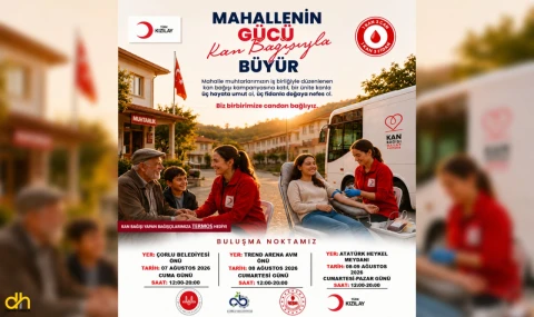 Çorlu’da Kan Bağışı Kampanyası düzenlenecek