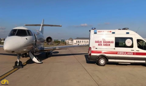 Darp sonucu ağır yaralandı, hava ambulansıyla Ankara’ya sevk edildi
