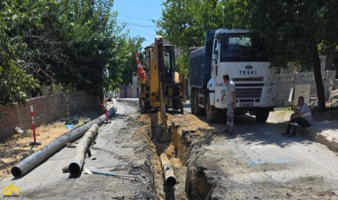 Hayrabolu'da, sık sık arızalanan su hattı yenileniyor