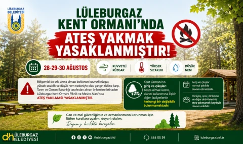 Kent Ormanında ateş yakmak yasaklandı