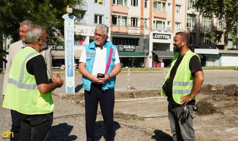 Başkan Gerenli, Kongre Meydanı’ndaki çalışmaları inceledi