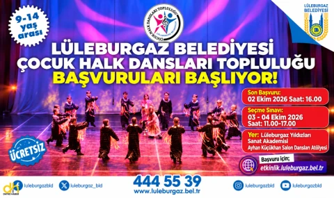 Çocuk Halk Dansları Topluluğu başvuruları başladı