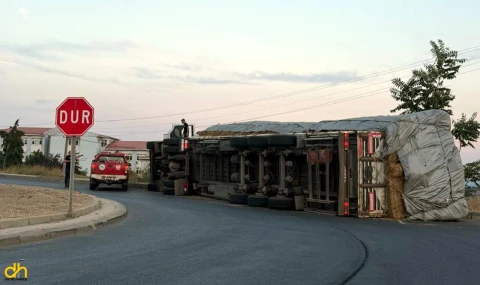 Devrilen TIR'ı bırakıp kayıplara karıştı